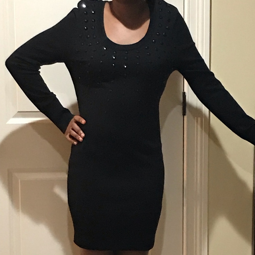Black sweater dress, size large